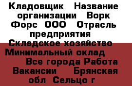 Кладовщик › Название организации ­ Ворк Форс, ООО › Отрасль предприятия ­ Складское хозяйство › Минимальный оклад ­ 27 000 - Все города Работа » Вакансии   . Брянская обл.,Сельцо г.